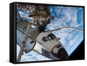 Space Shuttle Endeavour, Docked To the Destiny Laboratory of the International Space Station-Stocktrek Images-Framed Stretched Canvas