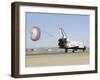 Space Shuttle Endeavour with its Drag Chute Deployed-Stocktrek Images-Framed Photographic Print