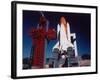 Space Shuttle Enterprise Sitting on Launch Pad at Vandenberg Space Shuttle Complex-null-Framed Premium Photographic Print