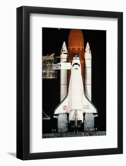 Space Shuttle Illuminated at Night-Roger Ressmeyer-Framed Photographic Print