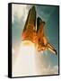 Space Shuttle Lifting Off-David Bases-Framed Stretched Canvas