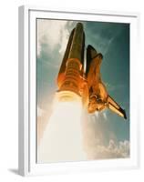 Space Shuttle Lifting Off-David Bases-Framed Premium Photographic Print