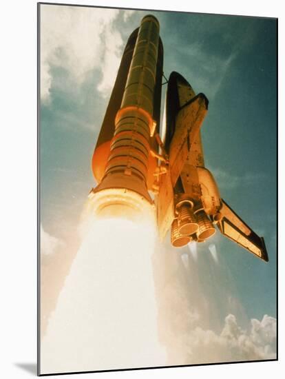 Space Shuttle Lifting Off-David Bases-Mounted Premium Photographic Print