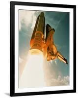 Space Shuttle Lifting Off-David Bases-Framed Photographic Print