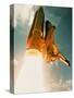 Space Shuttle Lifting Off-David Bases-Stretched Canvas