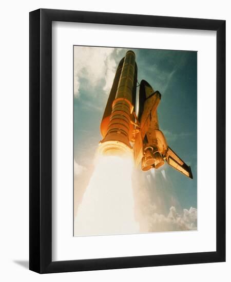 Space Shuttle Lifting Off-David Bases-Framed Premium Photographic Print