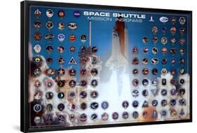 Space Shuttle Mission Insignia-null-Framed Poster