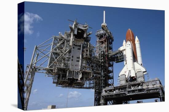 Space Shuttle on Launch Pad-null-Stretched Canvas