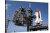 Space Shuttle on Launch Pad-null-Stretched Canvas