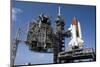 Space Shuttle on Launch Pad-null-Mounted Photographic Print