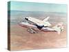 Space Shuttle Orbiter Mounted on Top of a Boeing 747 Carrier Aircraft, 1977-null-Stretched Canvas