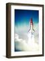 Space Shuttle Taking Off-null-Framed Art Print