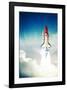 Space Shuttle Taking Off-null-Framed Art Print