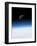 Space Shuttle View of Earth and Moon-null-Framed Art Print