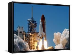 Space Shuttle-John Raoux-Framed Stretched Canvas