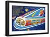 Space Sight Seeing Bus-null-Framed Art Print