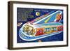 Space Sight Seeing Bus-null-Framed Art Print