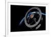 Space Station 5 in Earth Orbit-null-Framed Art Print