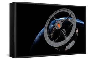 Space Station 5 in Earth Orbit-null-Framed Stretched Canvas