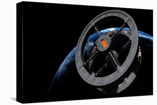 Space Station 5 in Earth Orbit-null-Stretched Canvas