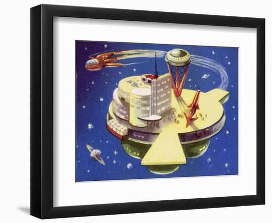 Space Station, Cosmodrome-null-Framed Art Print