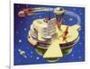 Space Station, Cosmodrome-null-Framed Art Print