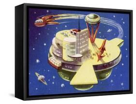 Space Station, Cosmodrome-null-Framed Stretched Canvas