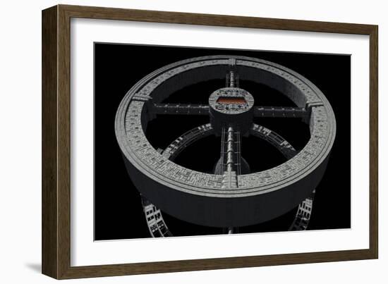 Space Station from 2001: a Space Odyssey-null-Framed Art Print