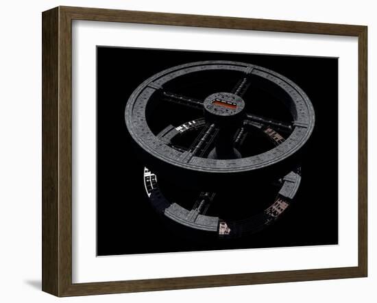 Space Station from 2001: a Space Odyssey-null-Framed Art Print