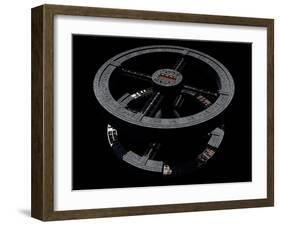 Space Station from 2001: a Space Odyssey-null-Framed Art Print