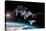 Space Station in Orbit around Earth with Space Shuttle-null-Stretched Canvas