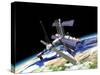 Space Station in Orbit around Earth-null-Stretched Canvas