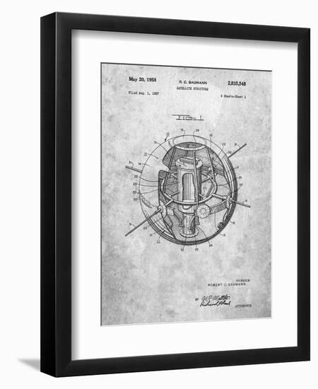 Space Station Satellite Patent-Cole Borders-Framed Art Print