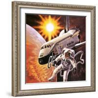 Space Suit, as Imagined in 1977-English School-Framed Giclee Print