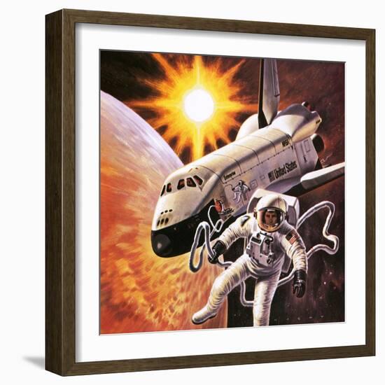 Space Suit, as Imagined in 1977-English School-Framed Giclee Print