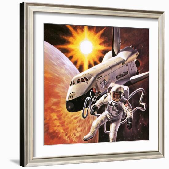 Space Suit, as Imagined in 1977-English School-Framed Giclee Print