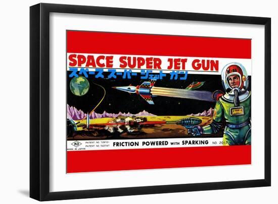 Space Super Jet Gun-null-Framed Art Print