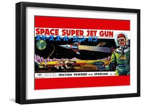 Space Super Jet Gun-null-Framed Art Print