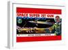 Space Super Jet Gun-null-Framed Art Print