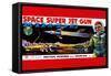 Space Super Jet Gun-null-Framed Stretched Canvas