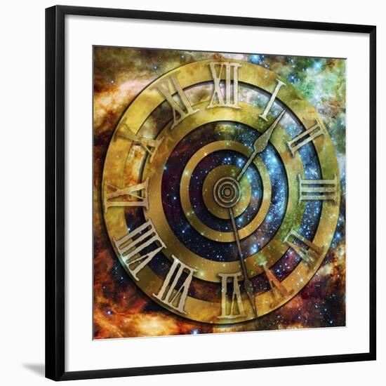 Space Time-Art Deco Designs-Framed Giclee Print