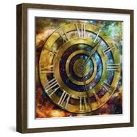 Space Time-Art Deco Designs-Framed Giclee Print