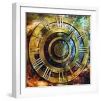 Space Time-Art Deco Designs-Framed Giclee Print