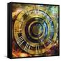 Space Time-Art Deco Designs-Framed Stretched Canvas