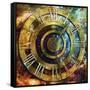 Space Time-Art Deco Designs-Framed Stretched Canvas