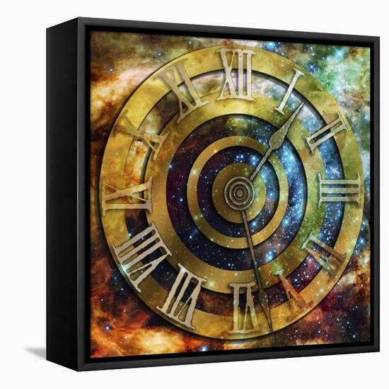 Space Time-Art Deco Designs-Framed Stretched Canvas