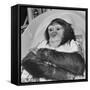 Space Travelling Monkey in Capsule-null-Framed Stretched Canvas