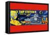 Space Trip Station Electro Toy-null-Framed Stretched Canvas