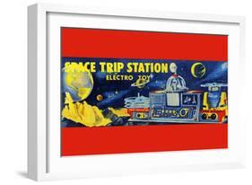 Space Trip Station Electro Toy-null-Framed Art Print