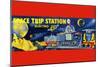 Space Trip Station Electro Toy-null-Mounted Art Print
